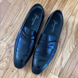 Classic Black Leather Slip-On Loafers